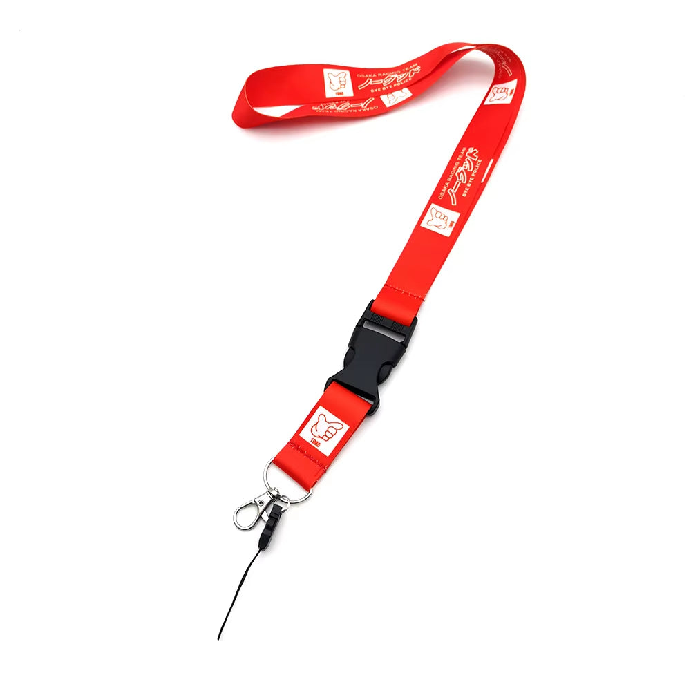 Car Racing Culture Lanyard Keychain Work Card ID Cell Phone Neck Lanyard Long Strip Thermal Transfer Car Decorations Accessories