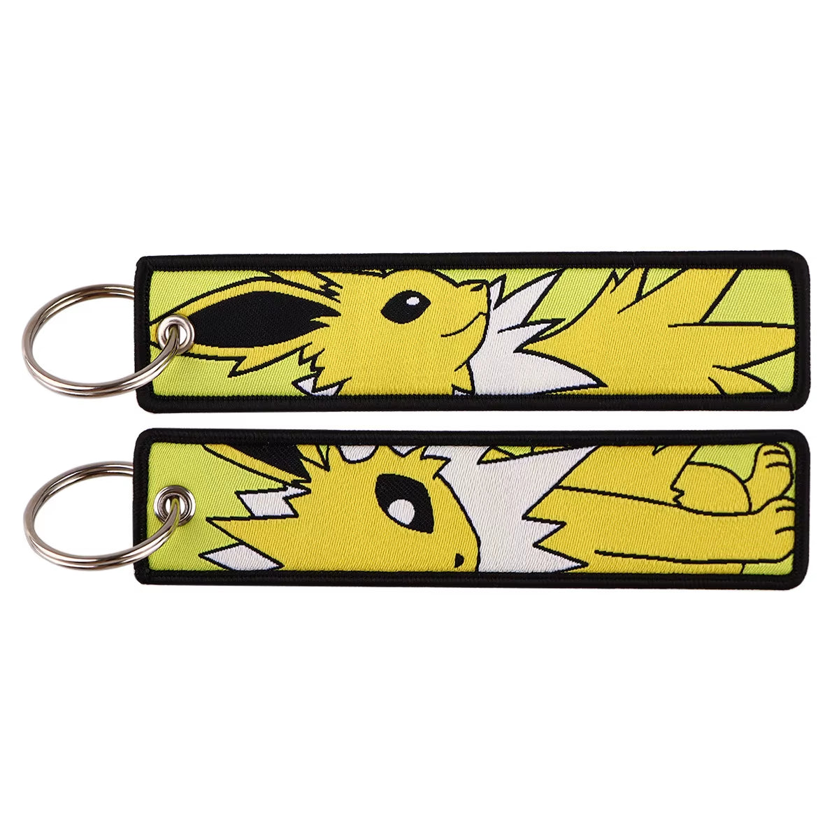 Pocket Monster Cartoon Anime Pet Pokemon Woven Label Keychain Pokémon Fabric Hanging Decoration Pendant