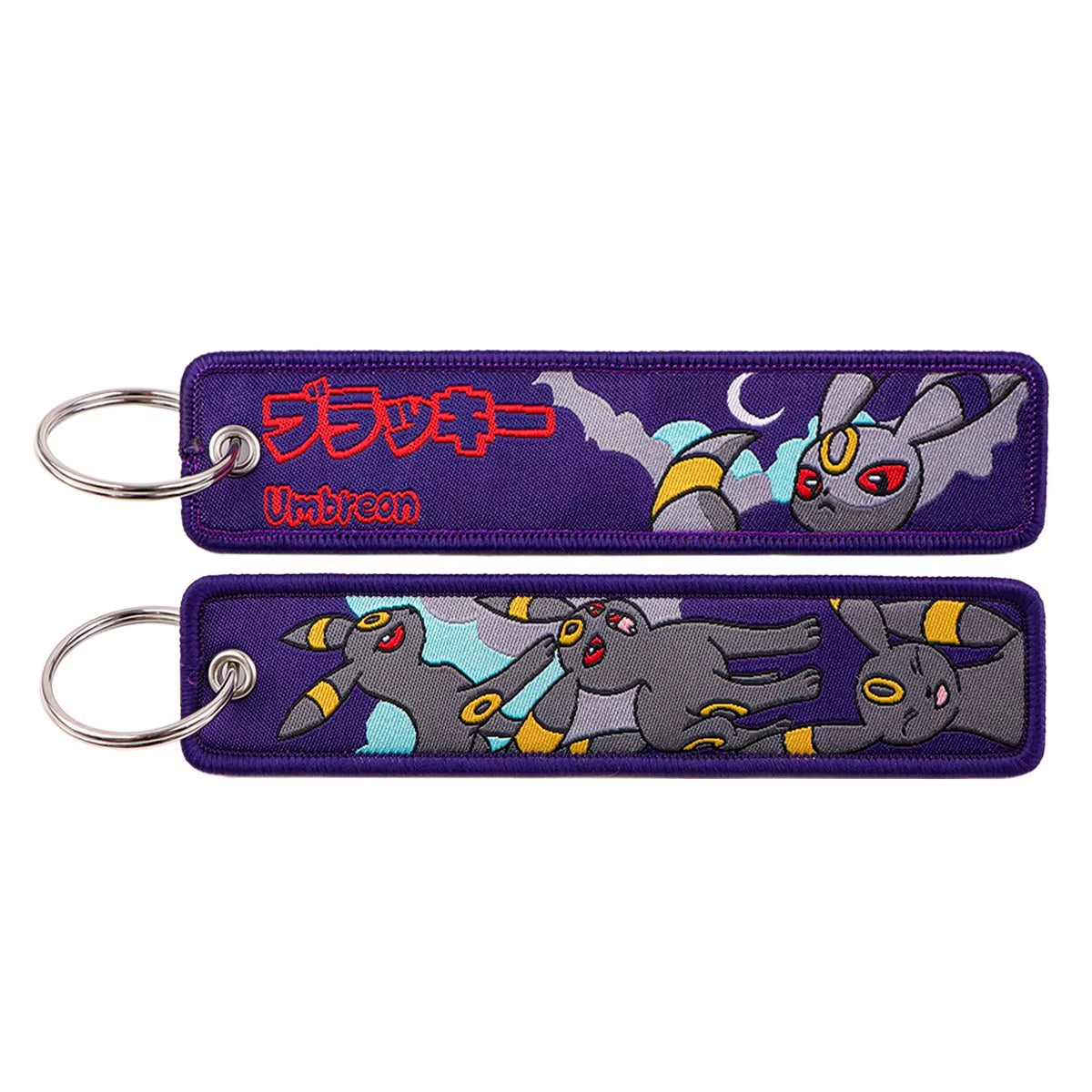 Pocket Monster Cartoon Anime Pet Pokemon Woven Label Keychain Pokémon Fabric Hanging Decoration Pendant