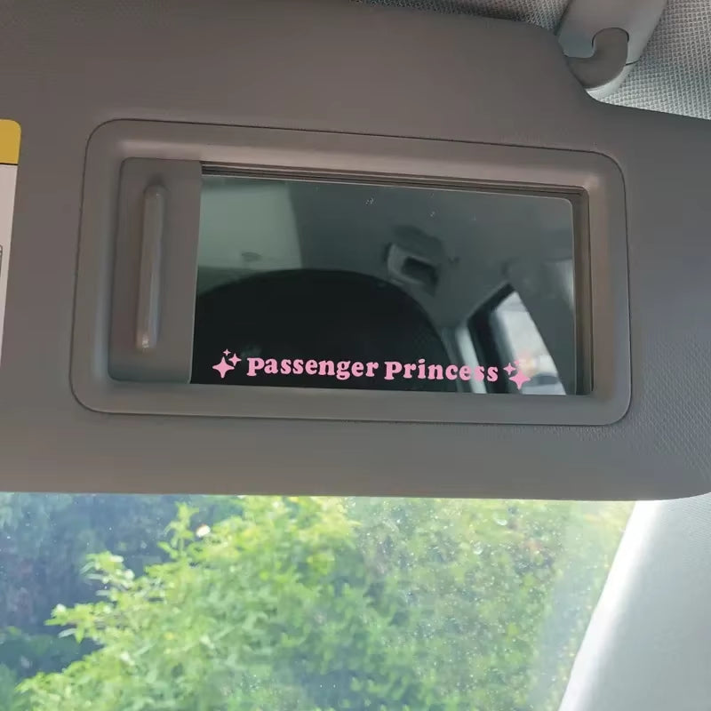 2Pcs Mirror Decoration Sticker Passenger Princess Star Mirror Decal Sticker Rearview Mirror Car Vinyl Decoration Funny Car Decal