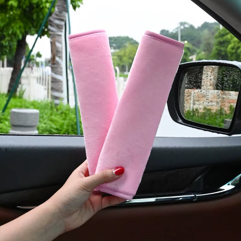 2PCS Universal Car Safety Belt Cover Adjustable Seat Belt Cover Shoulder Strap Cover Car Shoulder Protector Pad Auto Accessories