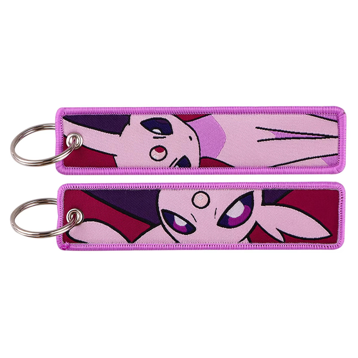 Pocket Monster Cartoon Anime Pet Pokemon Woven Label Keychain Pokémon Fabric Hanging Decoration Pendant