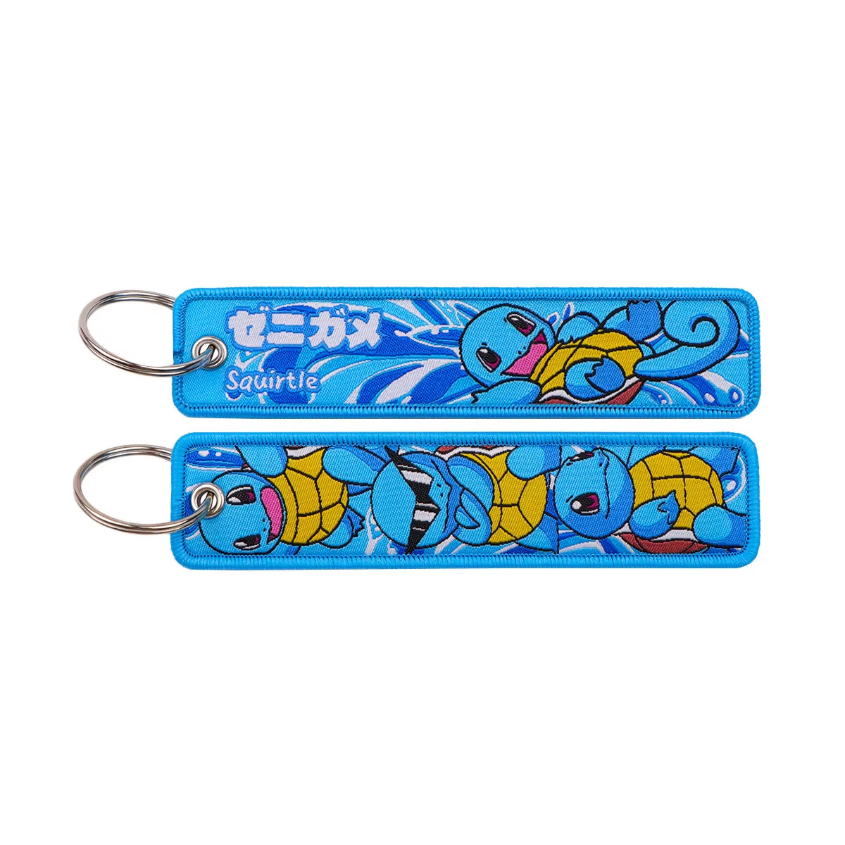 Pocket Monster Cartoon Anime Pet Pokemon Woven Label Keychain Pokémon Fabric Hanging Decoration Pendant